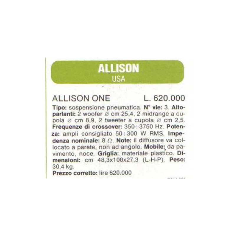 Allison ONE